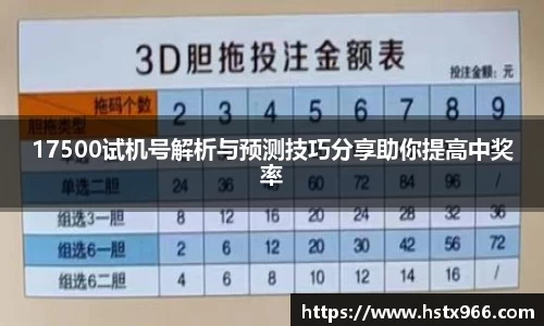 17500试机号解析与预测技巧分享助你提高中奖率